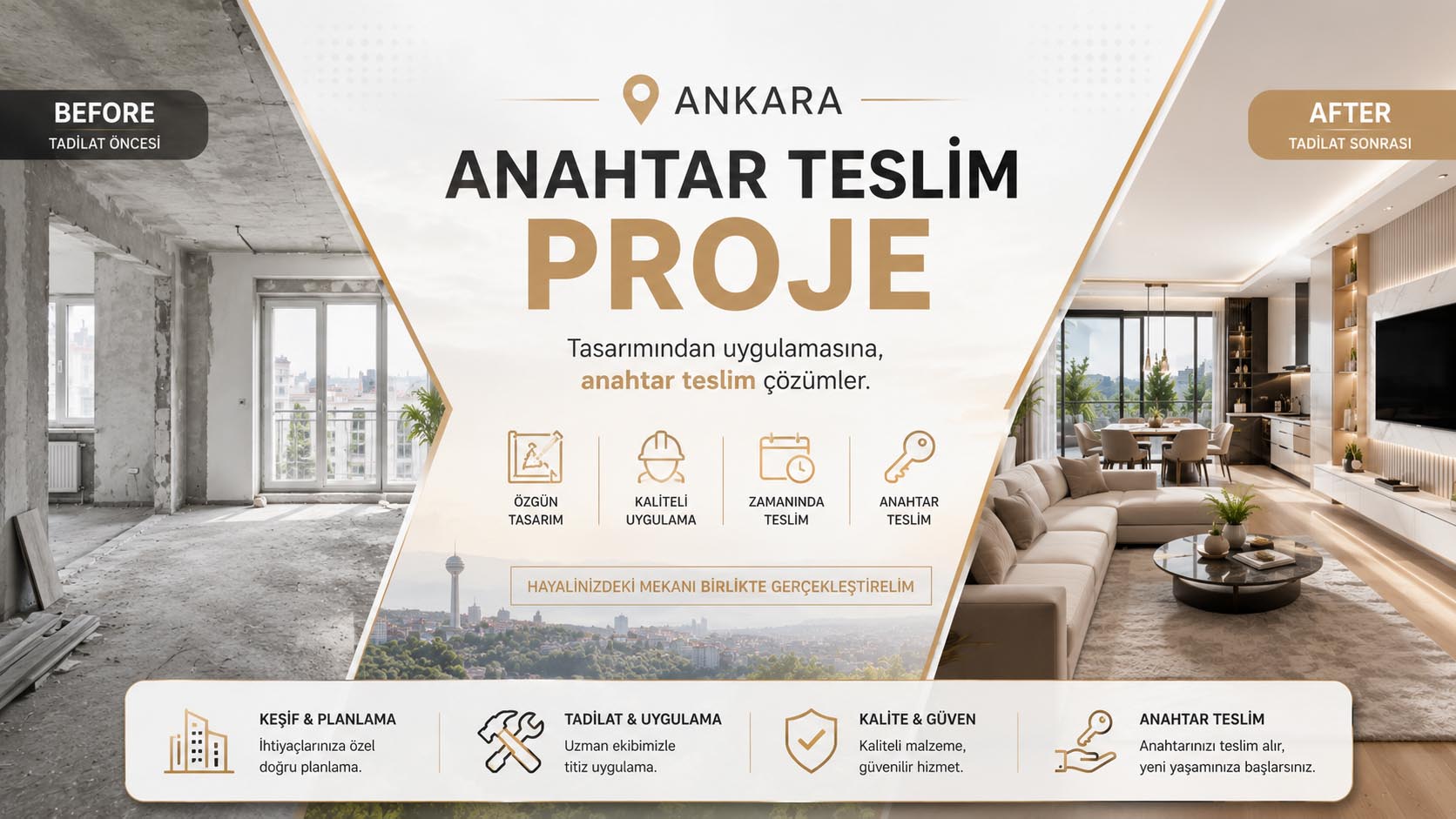 Anahtar teslim dekorasyon nedir süreci nasıl işler — Nabbani Home Ankara